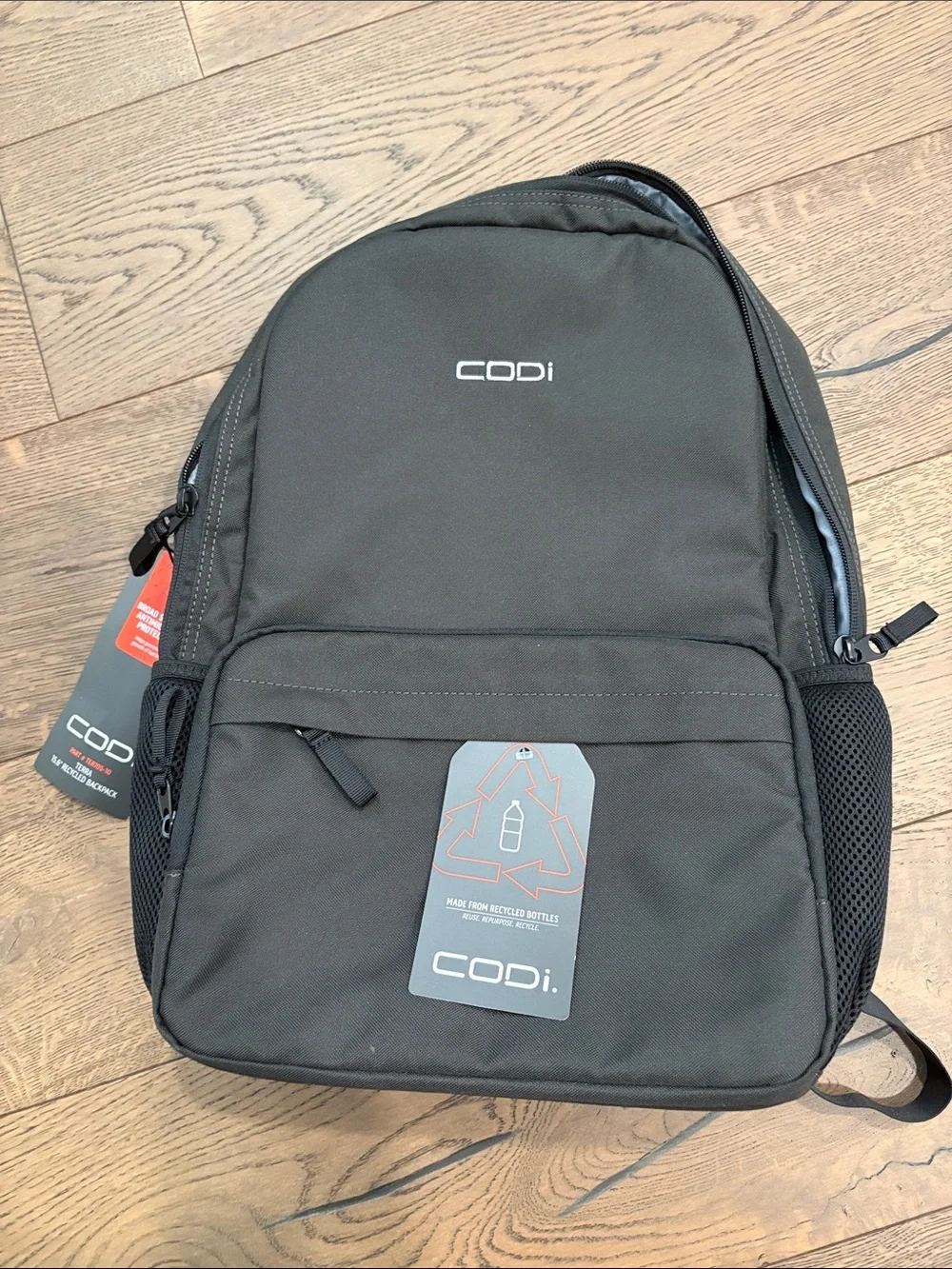 CODi Terra Recycled 15.6” Laptop Black Backpack